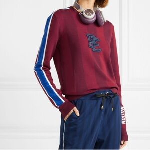 P.E Nation Collegiate Battlefield Appliquéd Knit Top